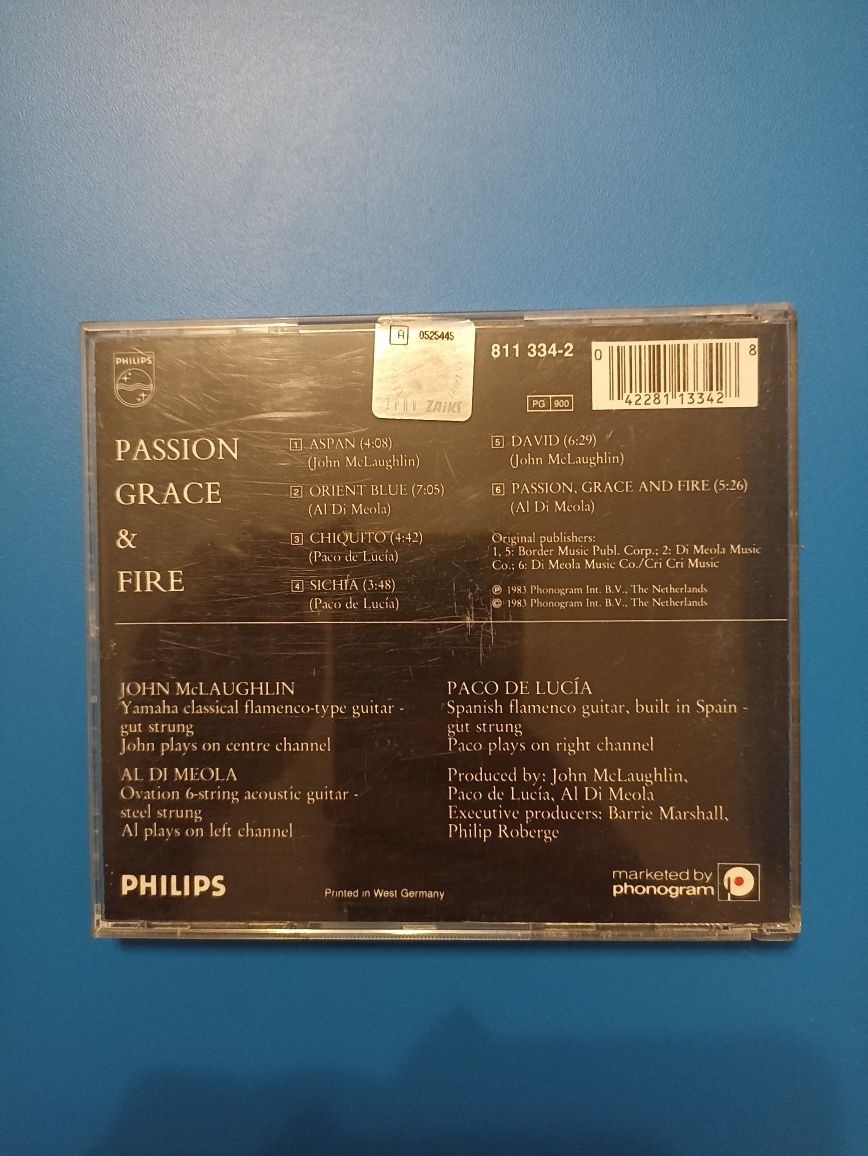 Passion Grace & Fire płyta CD