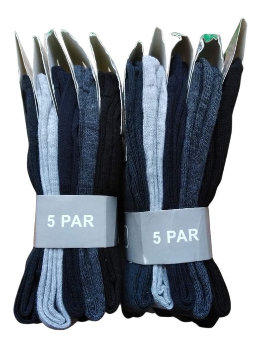 Komplet 10 par skarpety męskie bawełniane