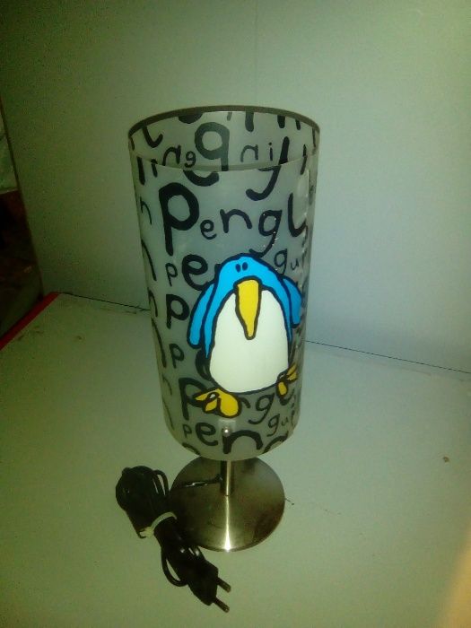 Candeeiro Pinguim com lampada