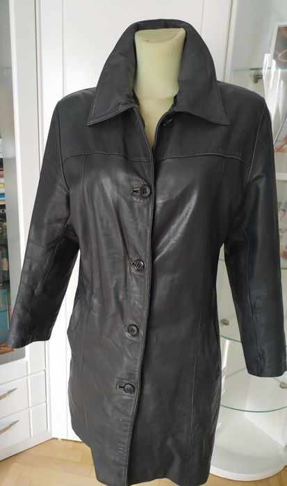 Płaszcz damski skórzany skóra naturalna r.L/XL
