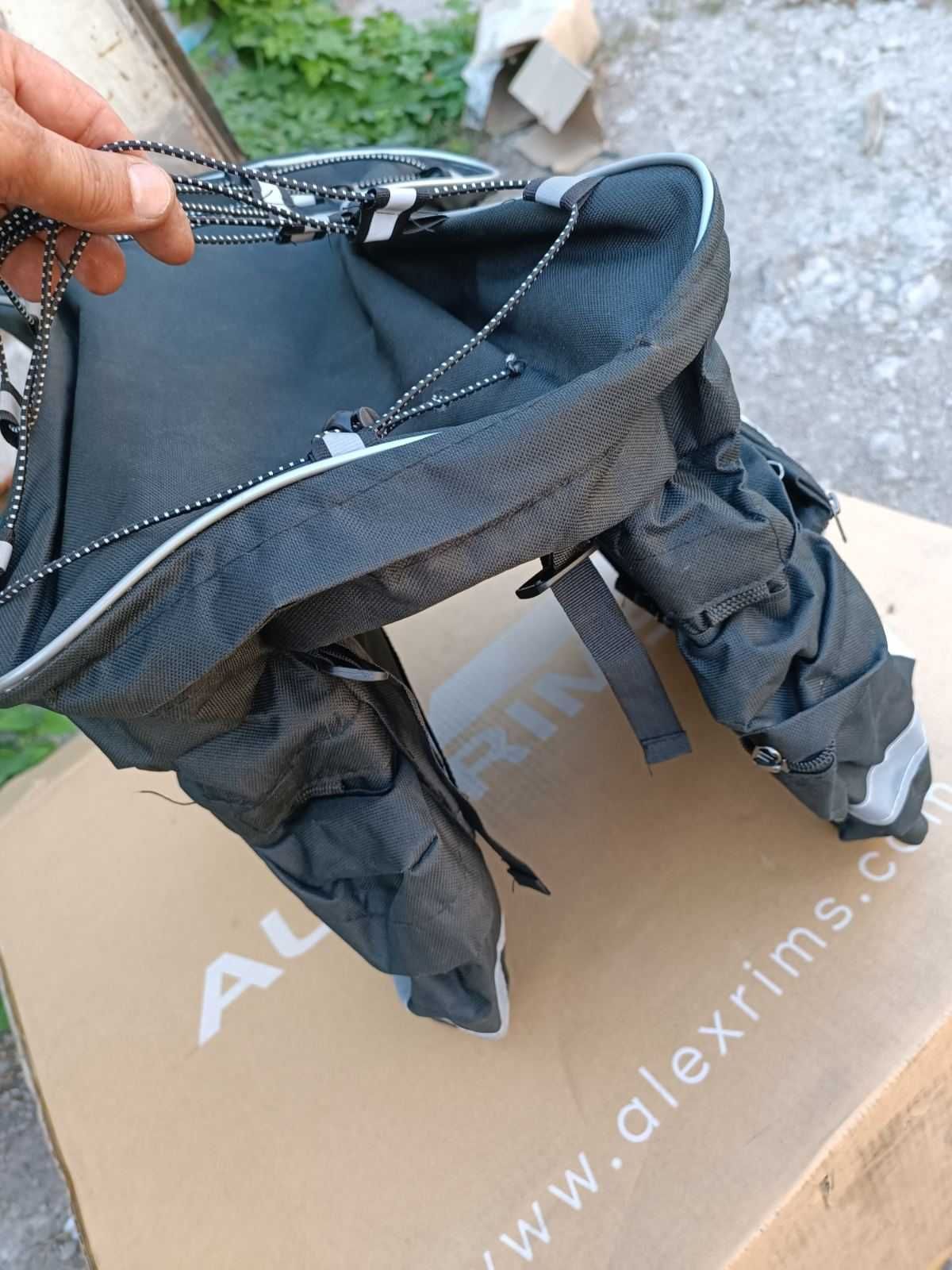 Велосумка на багажник для велосипеда, сумка-"штаны", велобаул