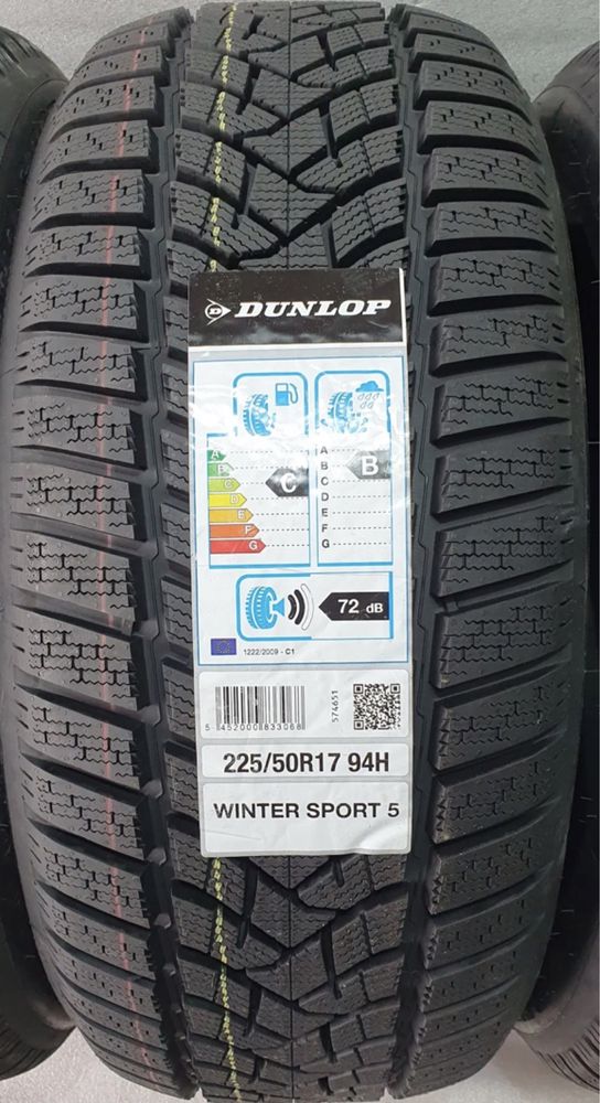 225/50/17 R17 Dunlop Sp Winter Sport 5 4шт новые