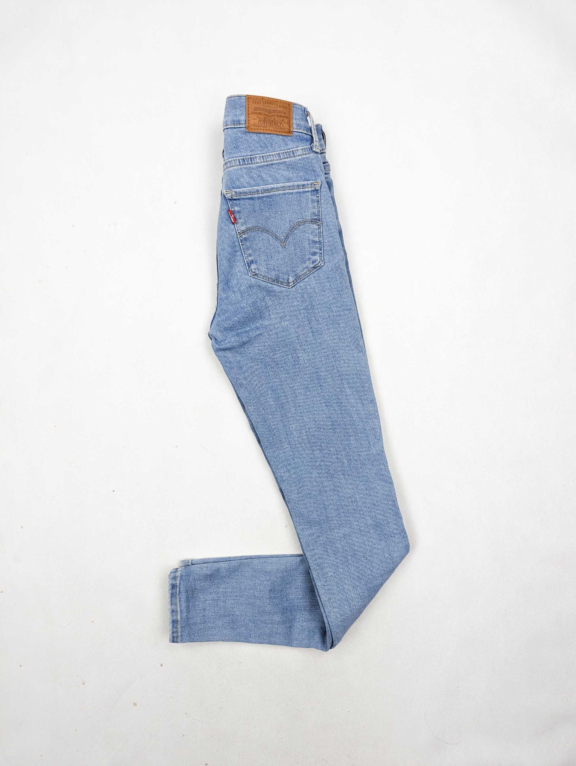Levi's High Rise Super skinny 720 niebieskie jeansy 24 XS