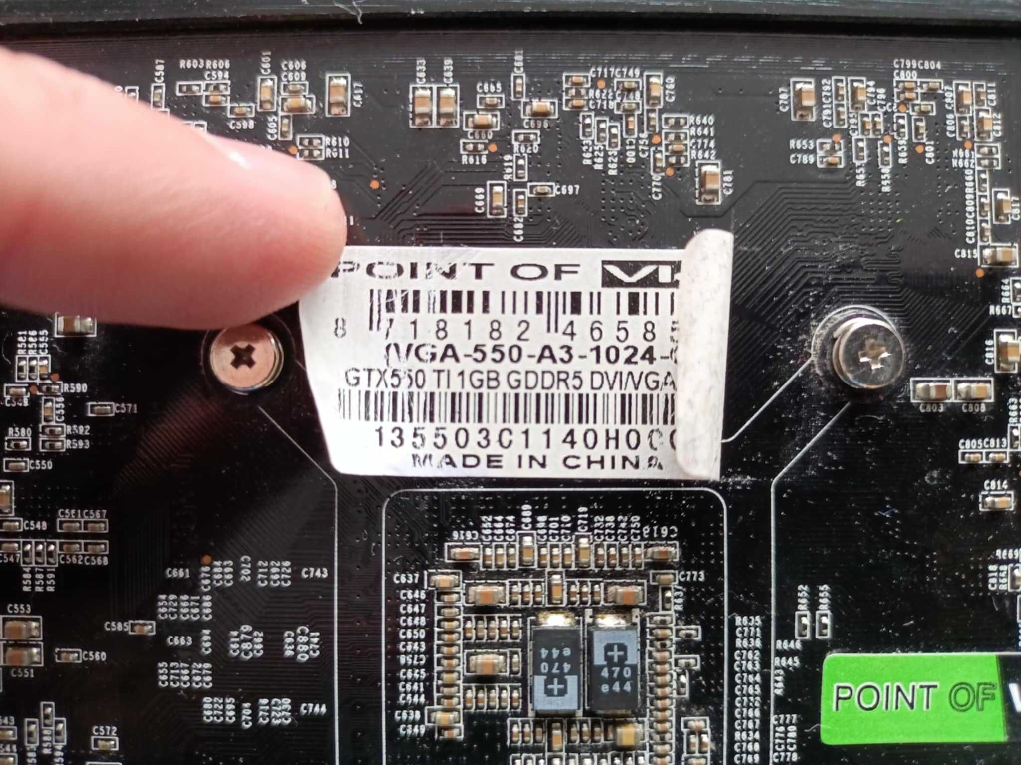 Karta Graficzna Point Of View GTX 550Ti 1GB GDDR5 HDMI, DVI-D, VGA