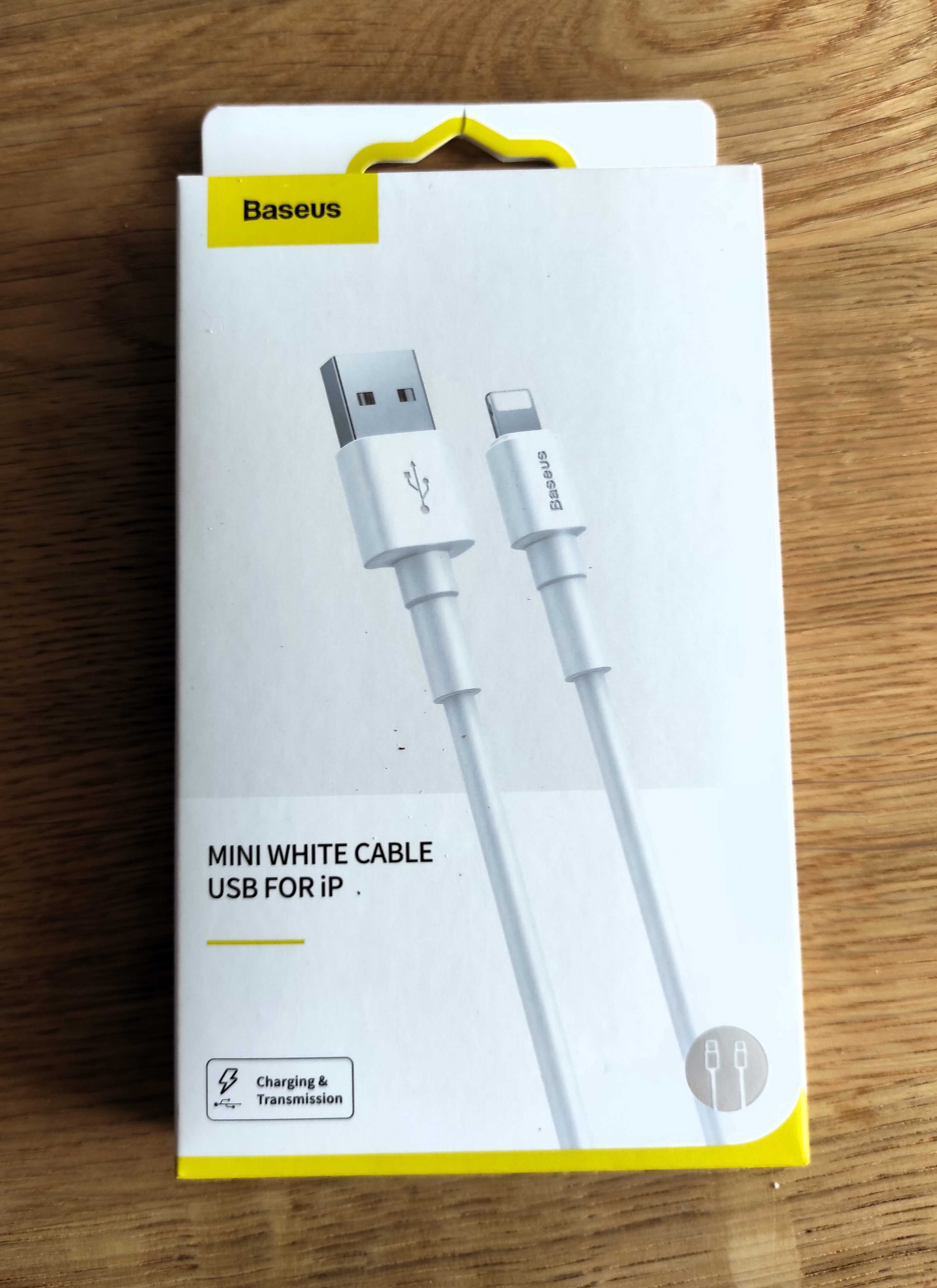 Baseus mini kabel USB nowy biały for ip
