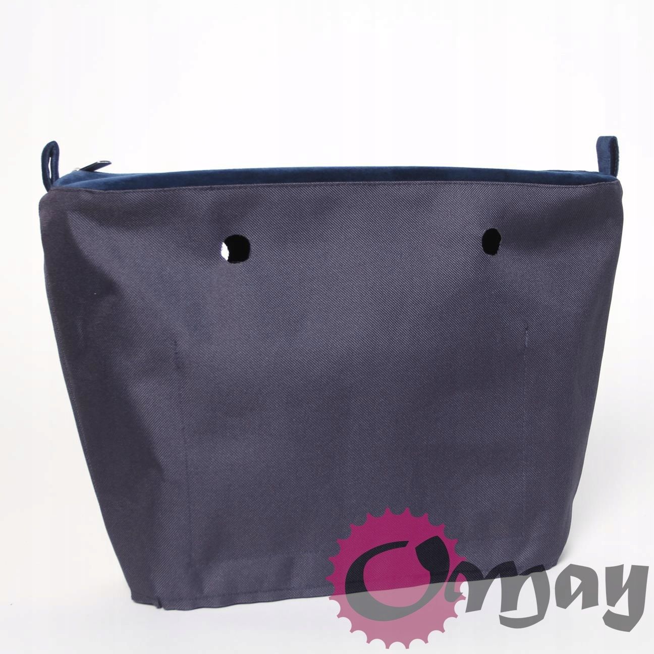 Elegancki organizer OBAG STANDARD welur velvet granat 2 kieszenie OMAY