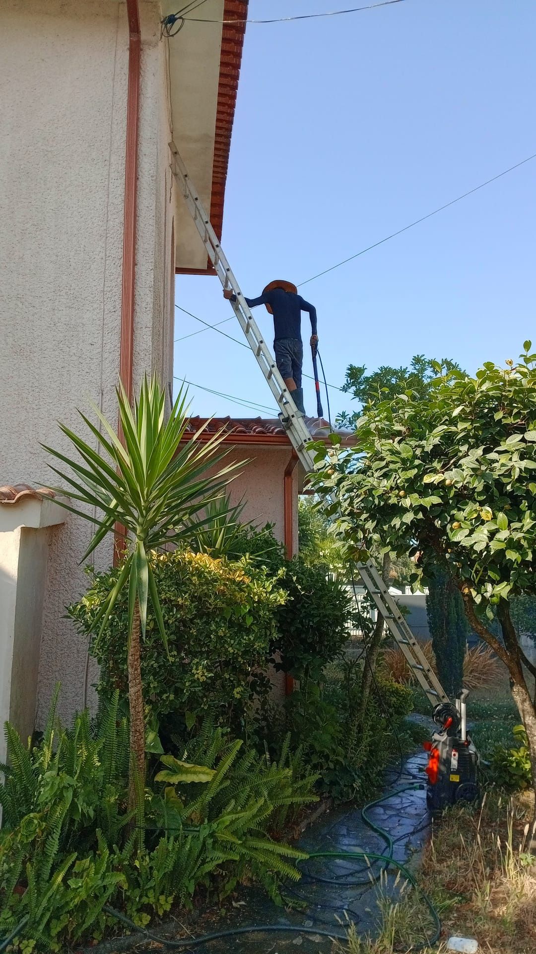Lavagem e pintura do seu telhado