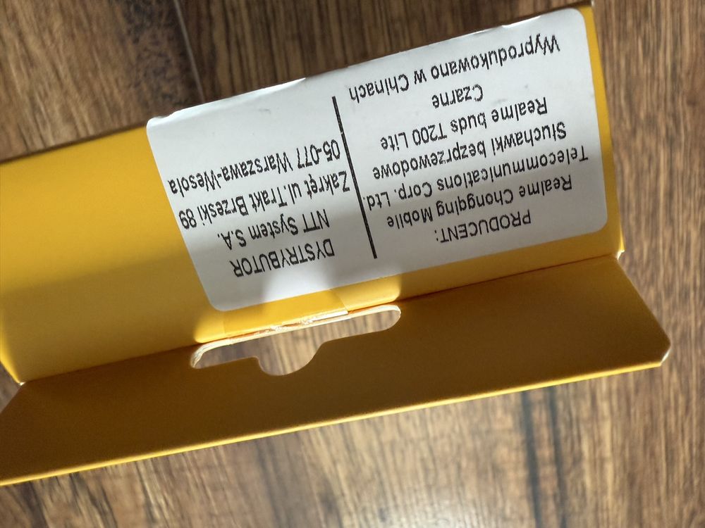 Realme buds T200 Lite - czarne (Nowe na gwarancji)