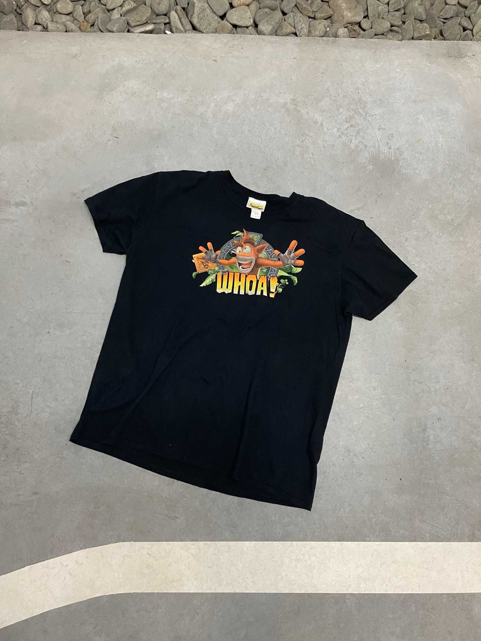 Crash Bandicoot oversize black T-shirt koszulka z dużym nadrukiem