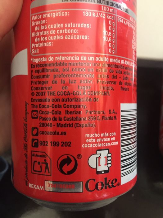 6 Latas Coca-Cola Espanha Euro 2016