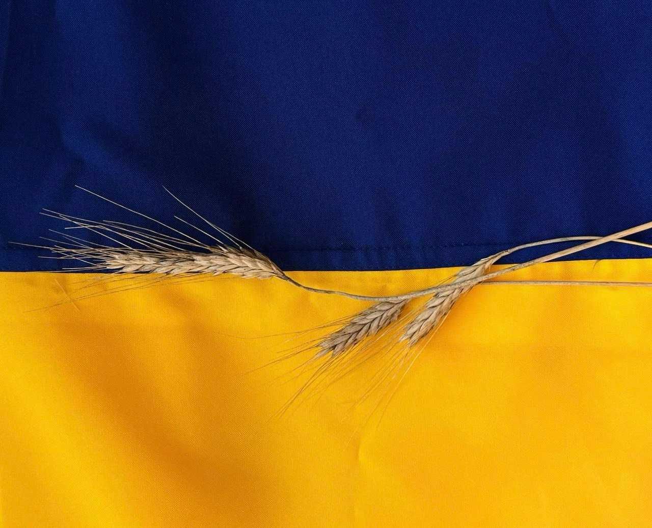 Прапор України синьо-жовтий стяг матеріал габардин