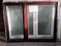 Okna plastikowe dwuszybowe MAHOŃ 198x153,5