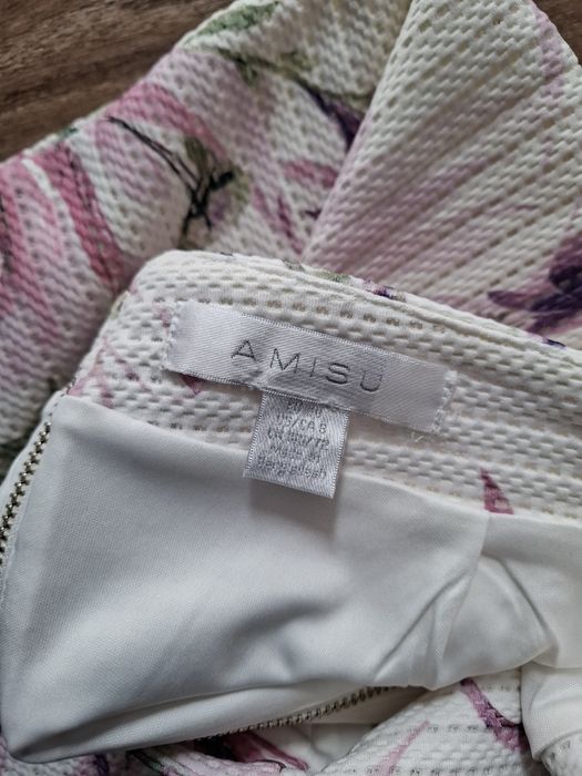 Spódnica damska ołówkowa wysoki stan w kwiaty Amisu New Yorker 38/M