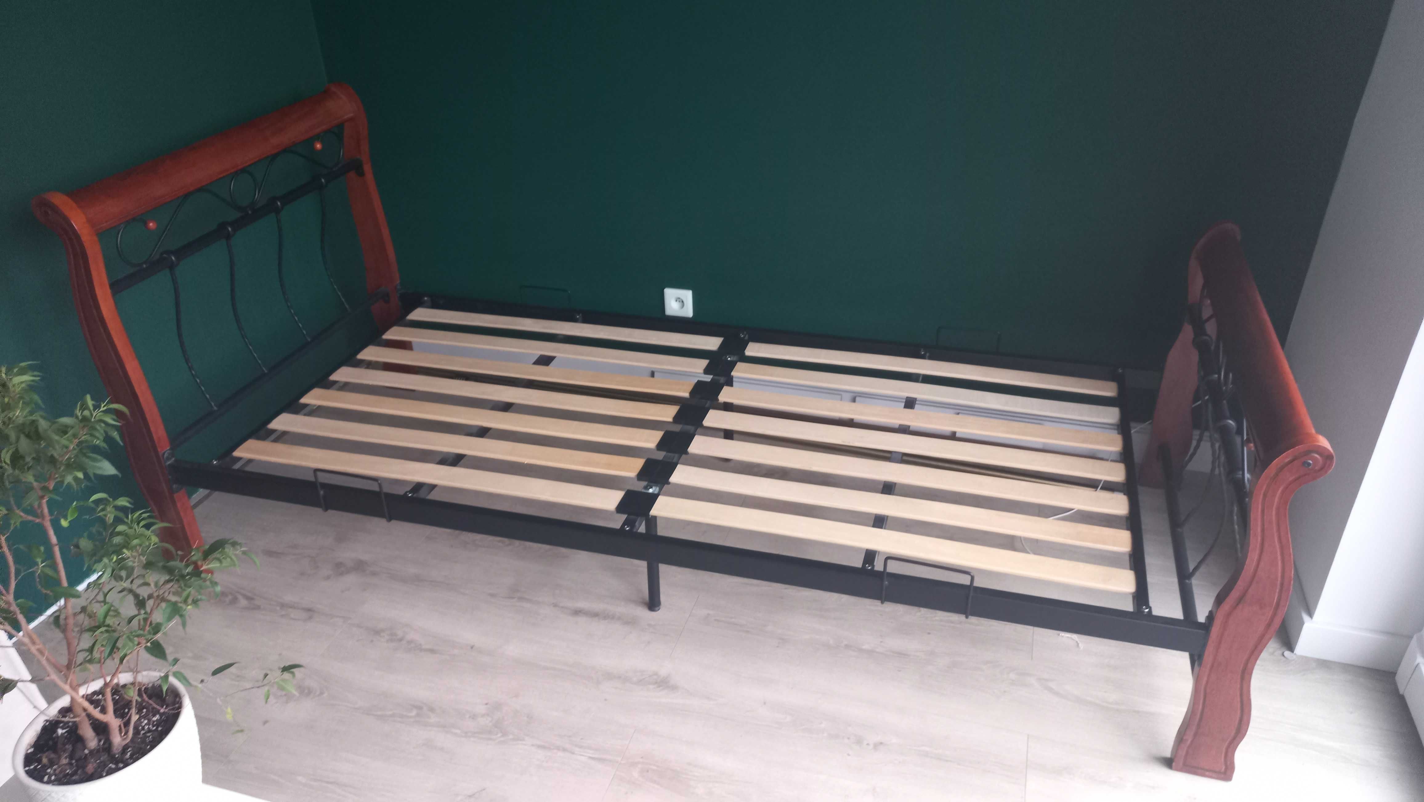Łóżko drewniane z materacem 90*200