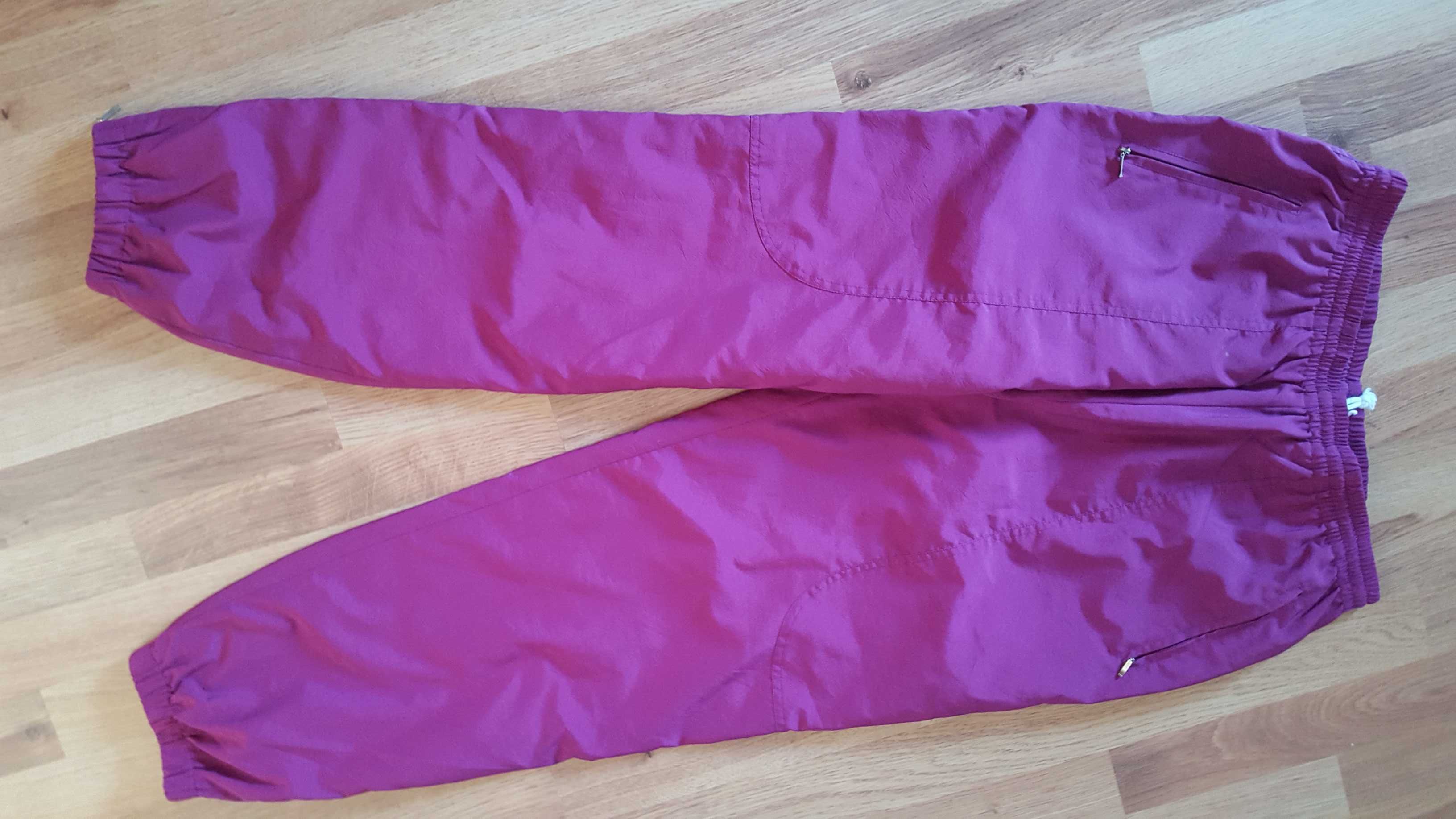 Spodnie ocieplane, 2 kieszenie, kolor amarantowy, rozmiar L