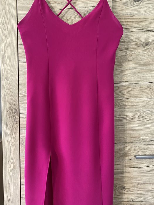 Różowa fuksja sukienka 36 S