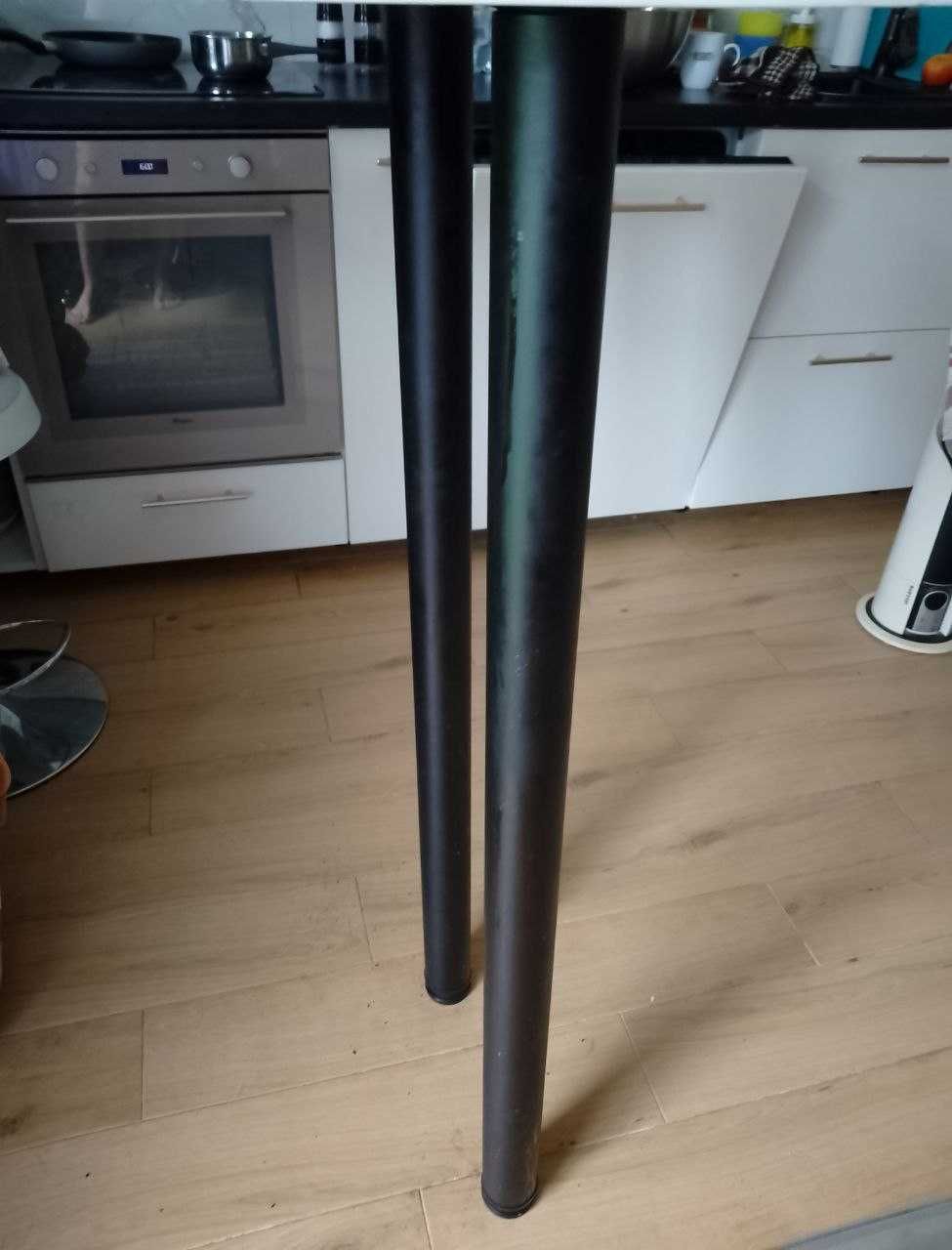 2 Nogi meblowe, 110 cm czarne do stołu barowego 2 szt