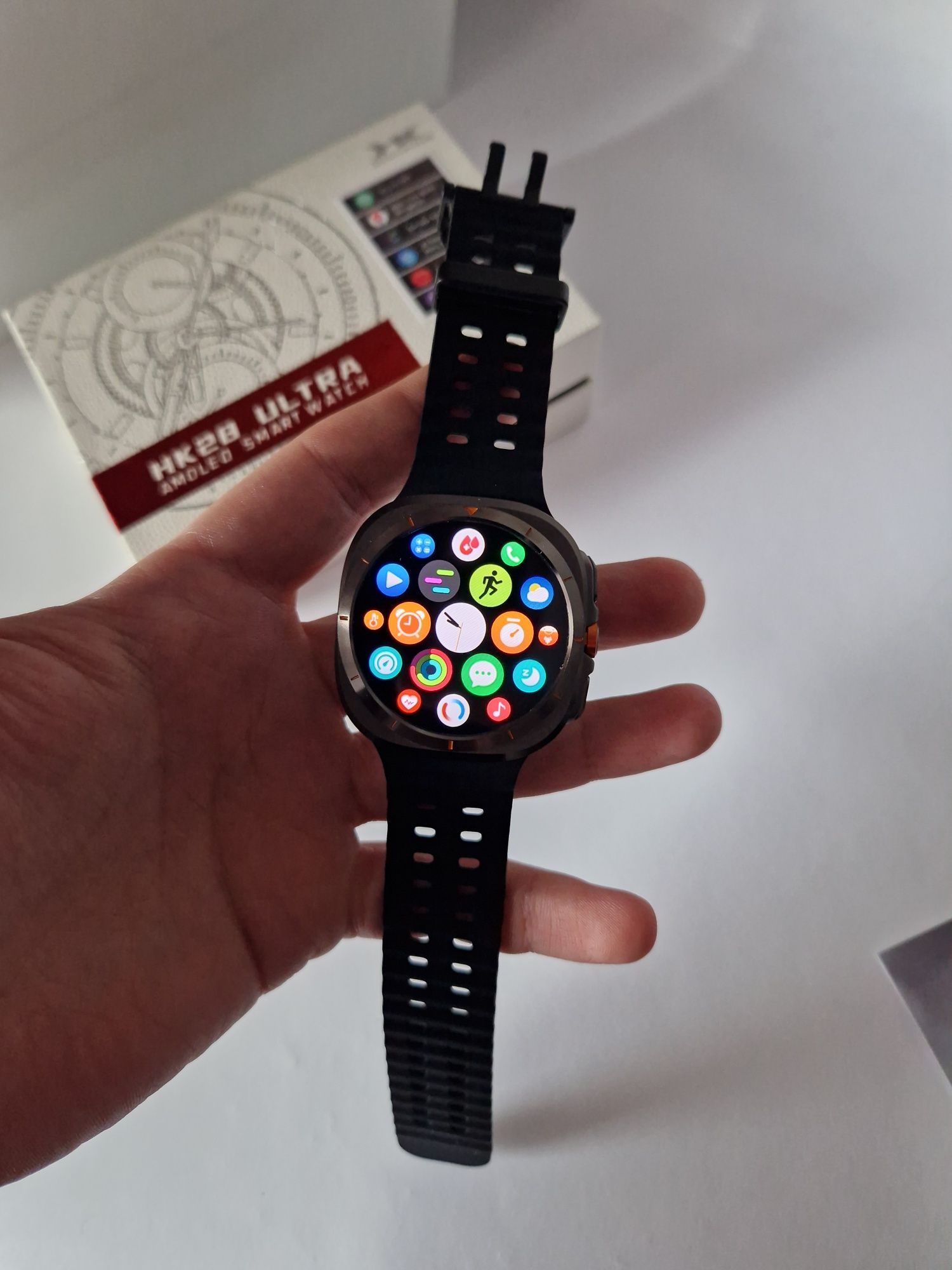 Hk28 ultra watch, pełny komplet smartwatcha