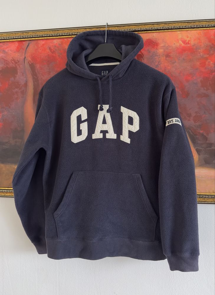 Винтажный флисовый худи Gap оригинал Размер M