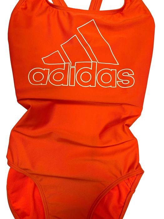 Суцільний сдельный сплошний купальник помаранчевий adidas оригінал