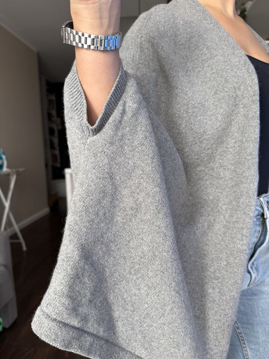 Szare ponczo Gerts Oslo Cashmere one size kardigan kaszmirowy M L s