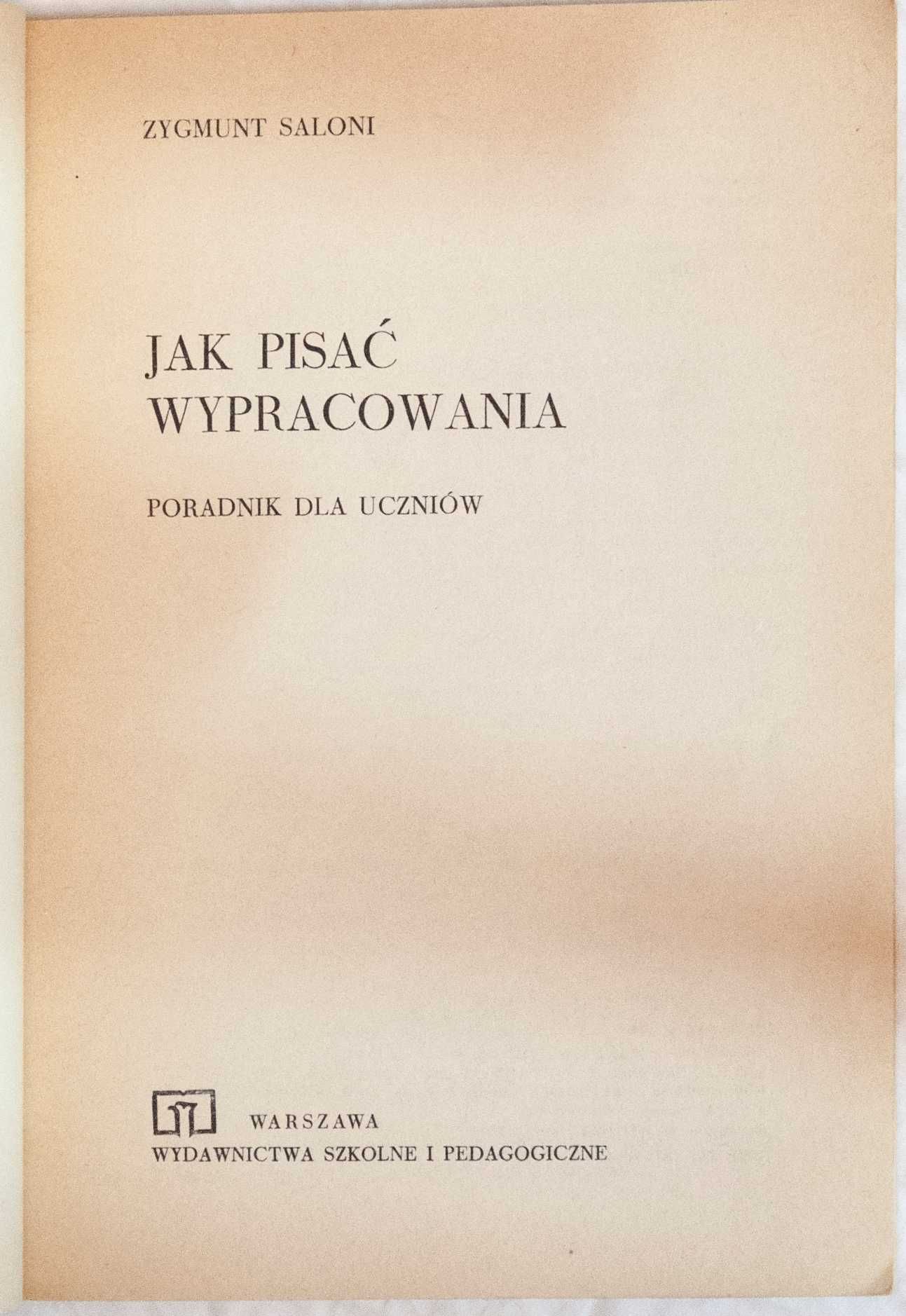 Jak pisać wypracowania Zygmunt Saloni WSiP język polski