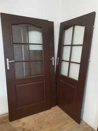 4x Drzwi do pokoju i łazienki Ciemny Brąz Polskone 90 cm, bez futryn