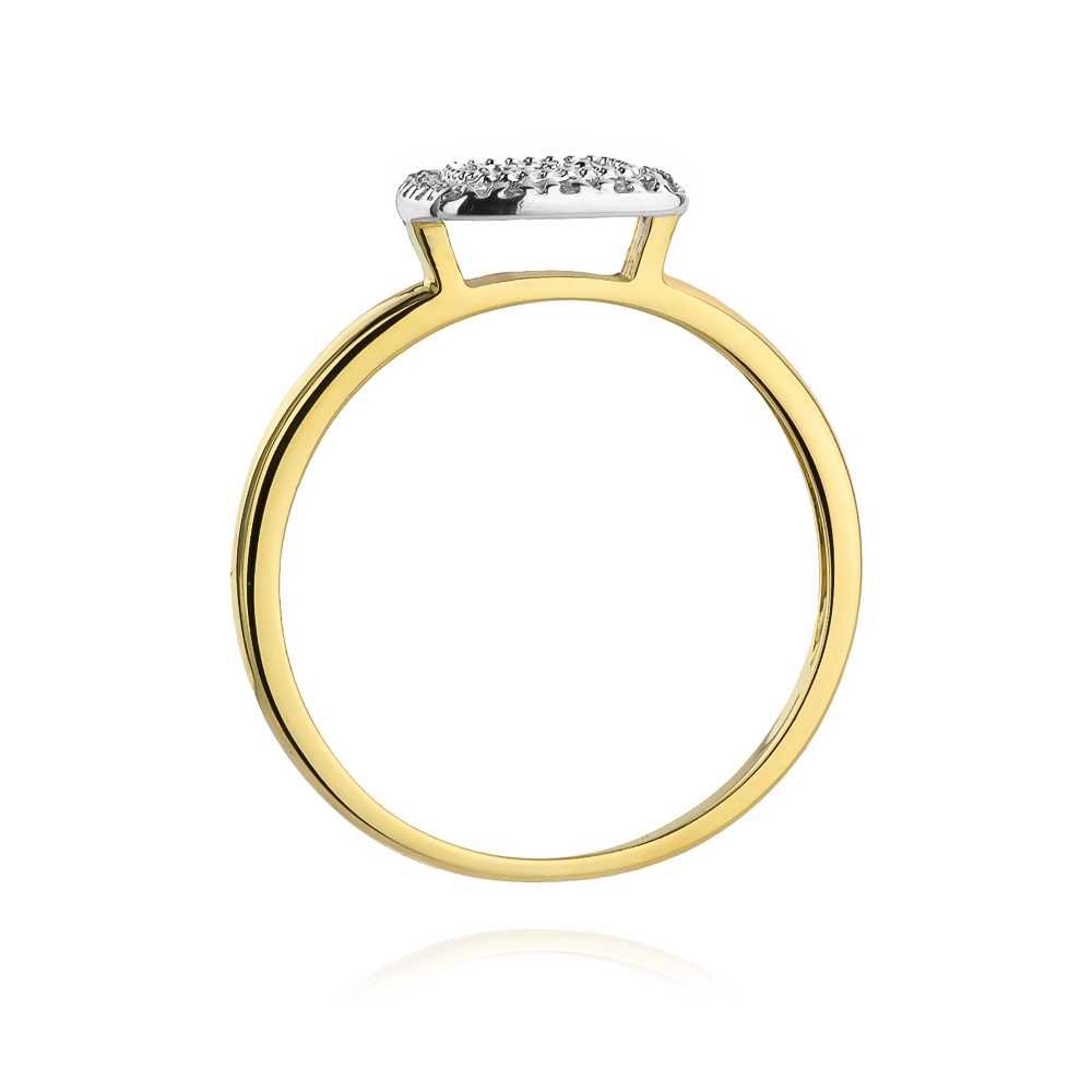 Efektowny pierścionek zaręczynowy z brylantami 0,13ct złoto