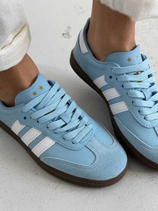 Жіночі кросівки Adidas Samba Argentina Blue 36-41 адідас самба