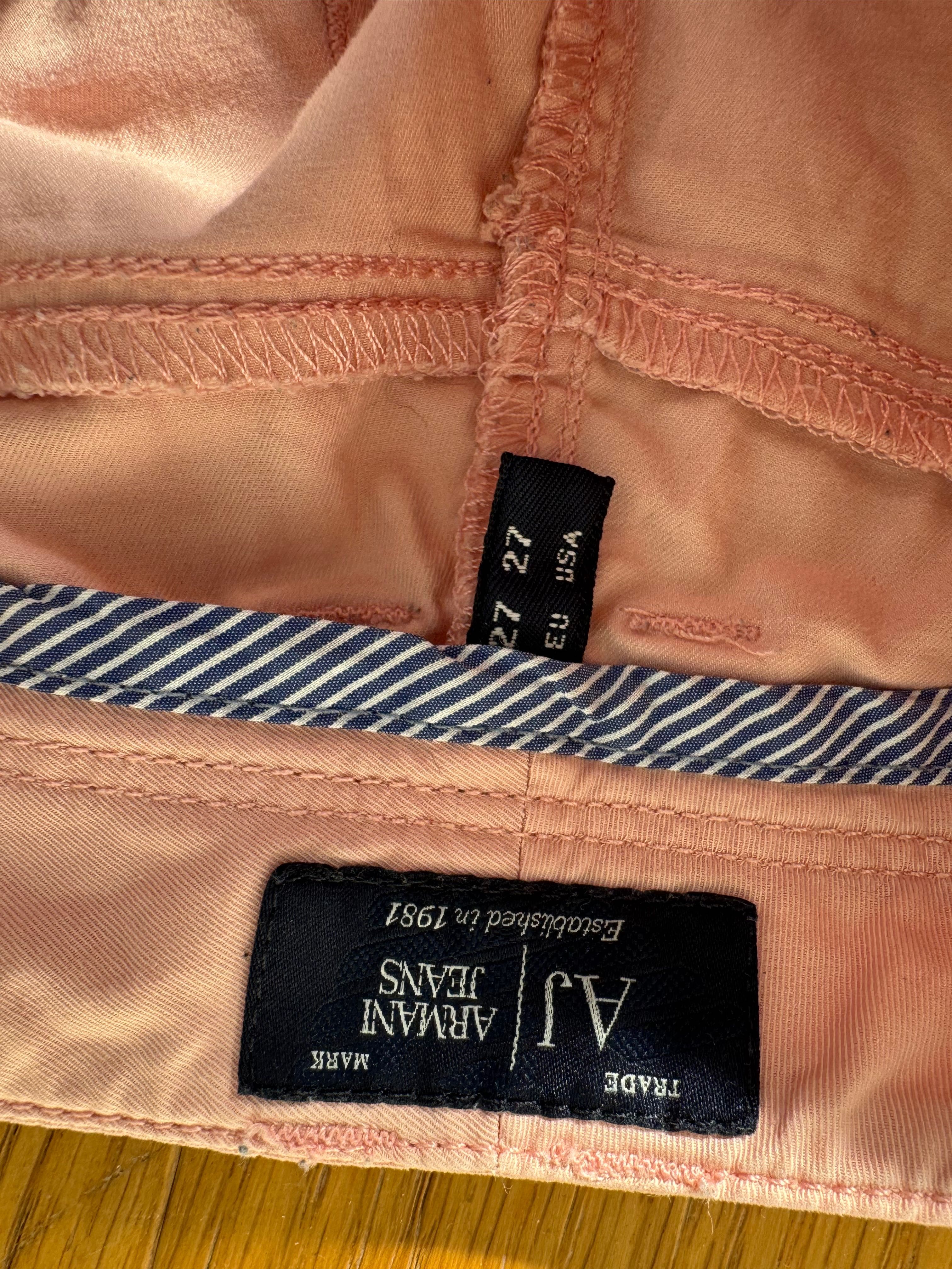 materiałowe spodnie armani jeans w27
