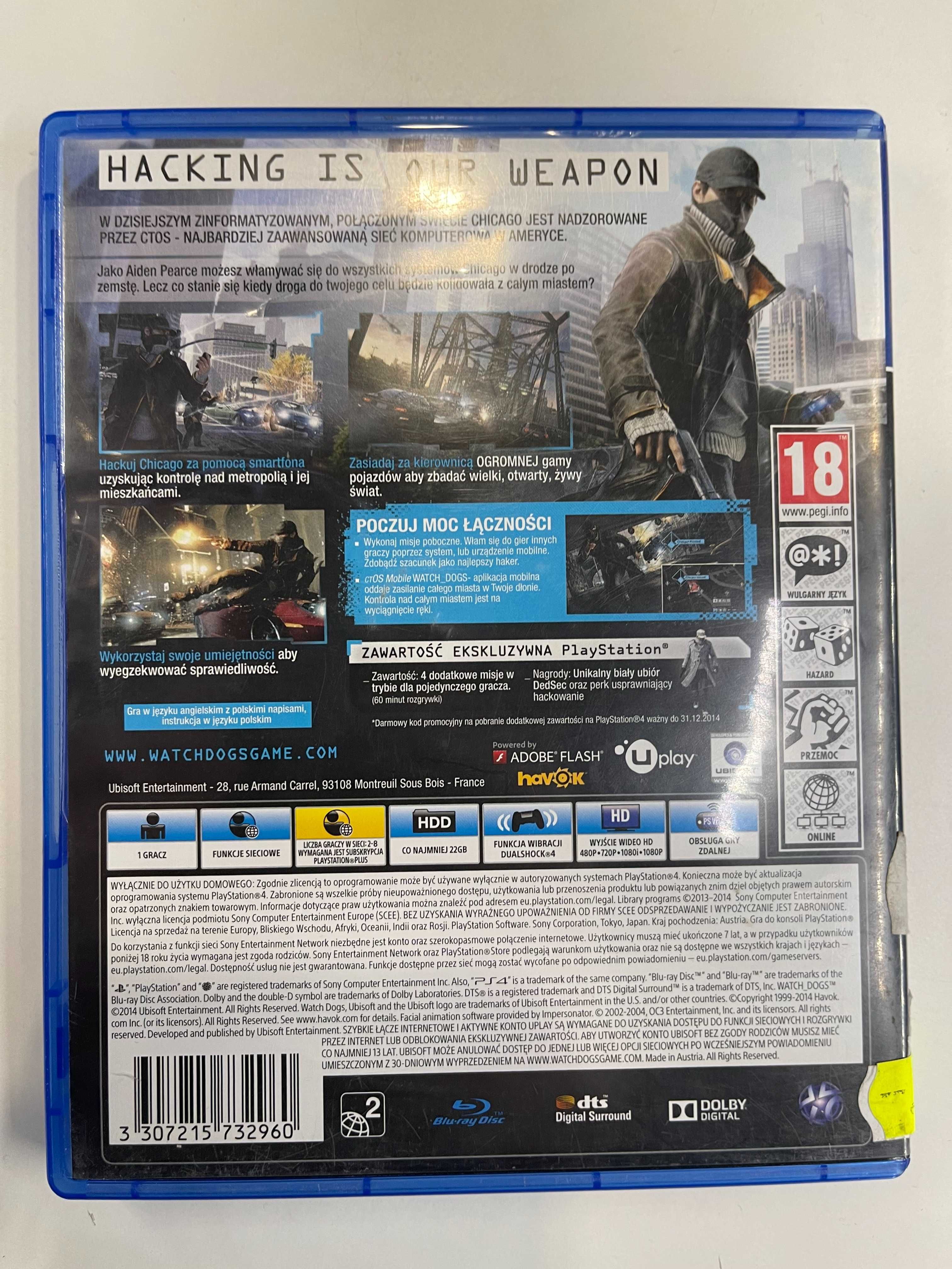 Gra Watch Dogs Ps4