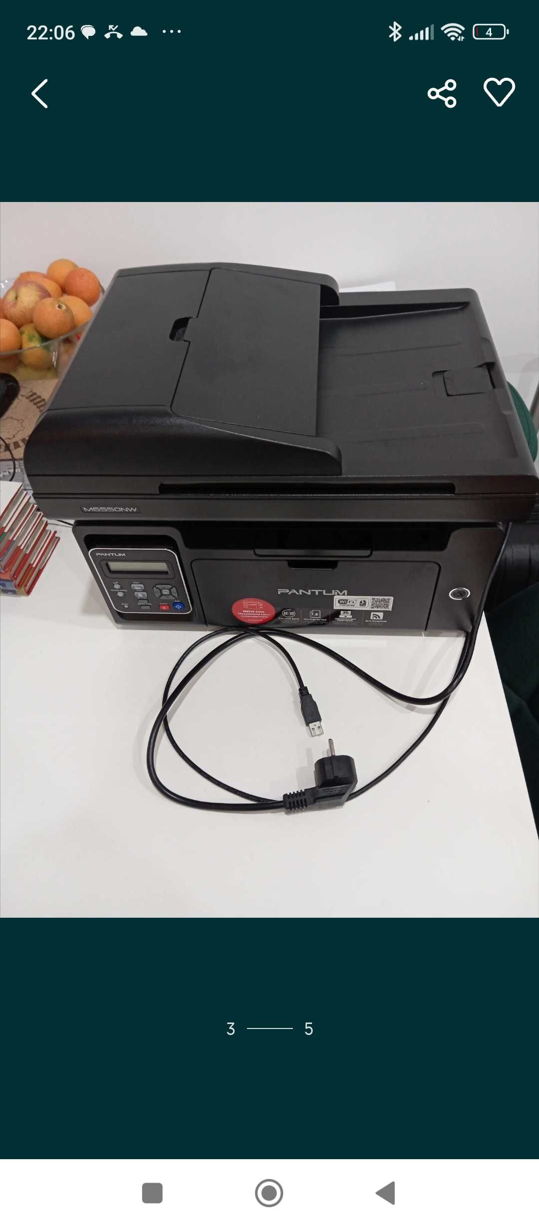 Impressora e digitalizadora multifunções PANTUM  M6550NW, como nova