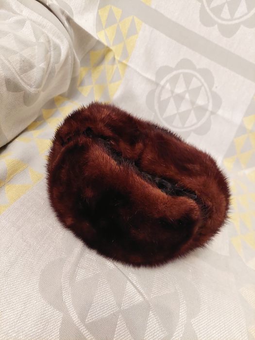 Мужская шапка-ушанка из норки