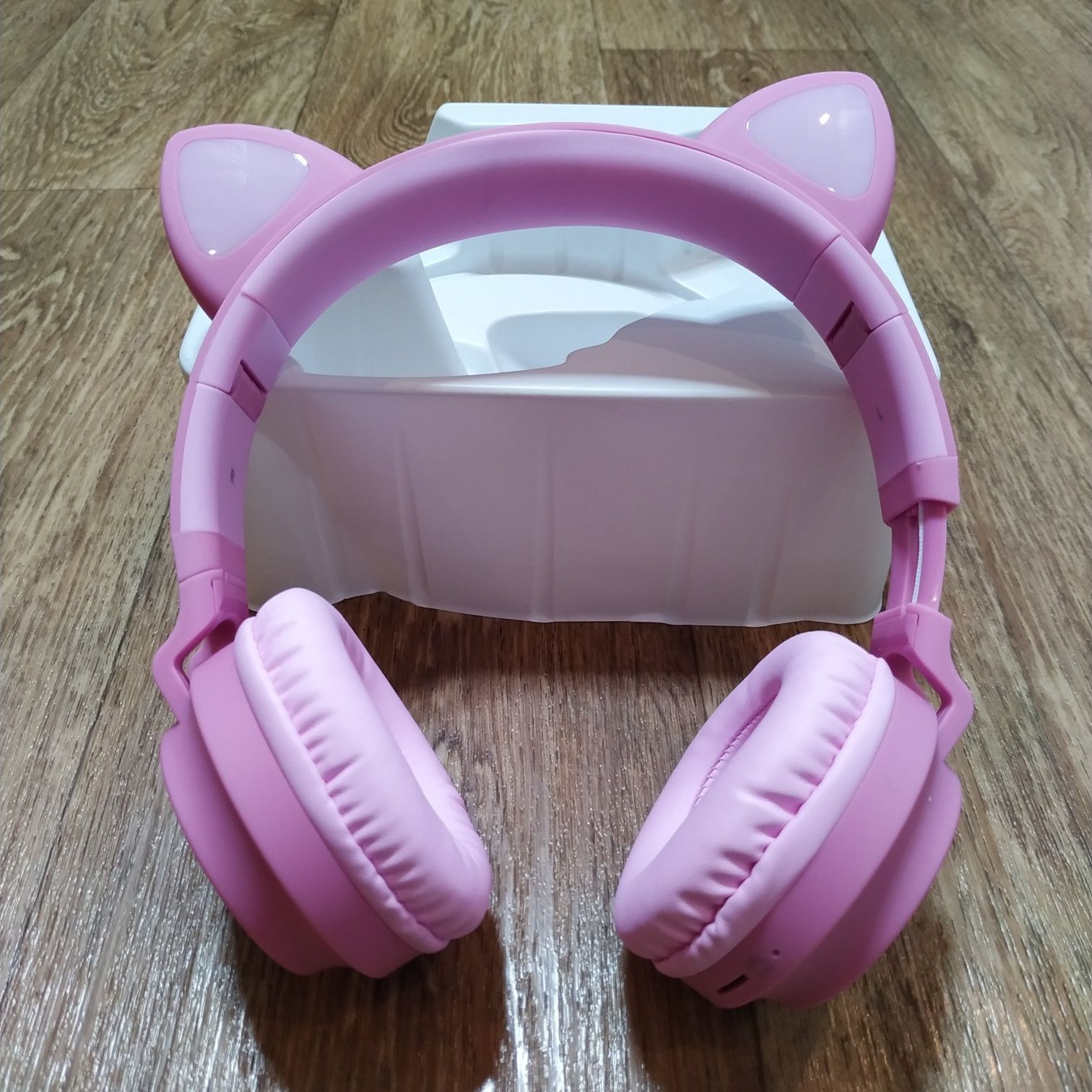 Крутые наушники с ушками Hoco W27 cat ears PINK