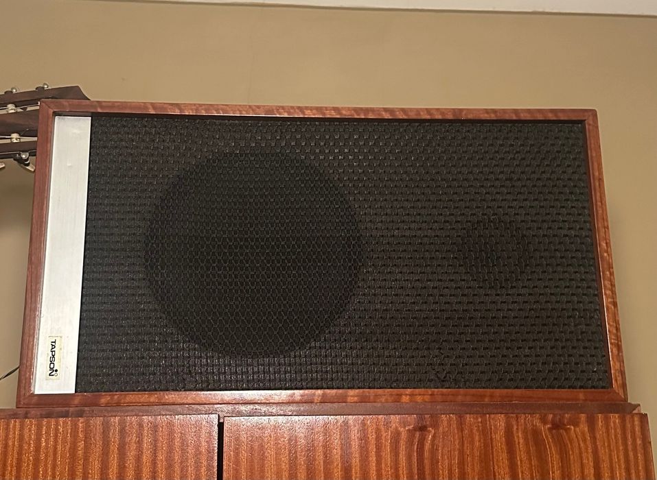 Gira discos, leitor de cassetes e rádio TAPSON com 2 Coluna TAPSON
