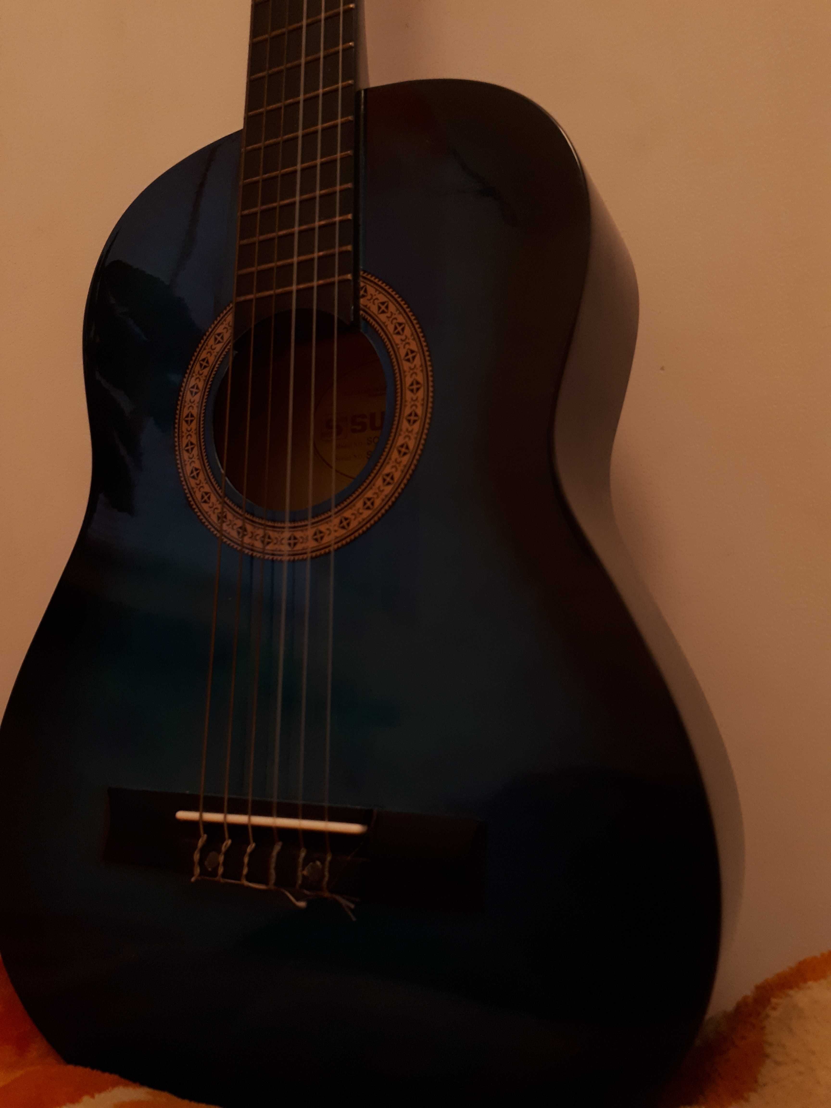 gitara niebieska suzuki 1/4