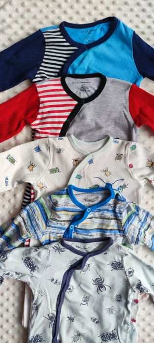 Zestaw 5szt. rampers pajacyk kolorowe aplikacje lew zajączek żuk sk