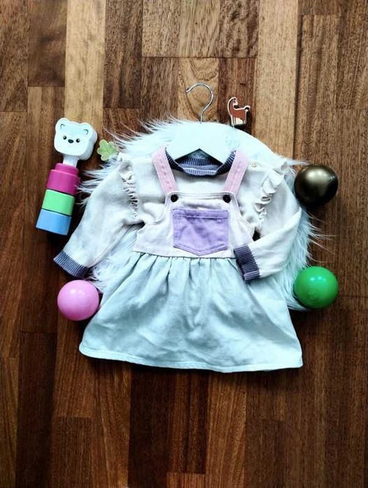 Sukienka spódnica z kieszenią wielokolorowa So Cute r. 74 cm (6-9 msc)