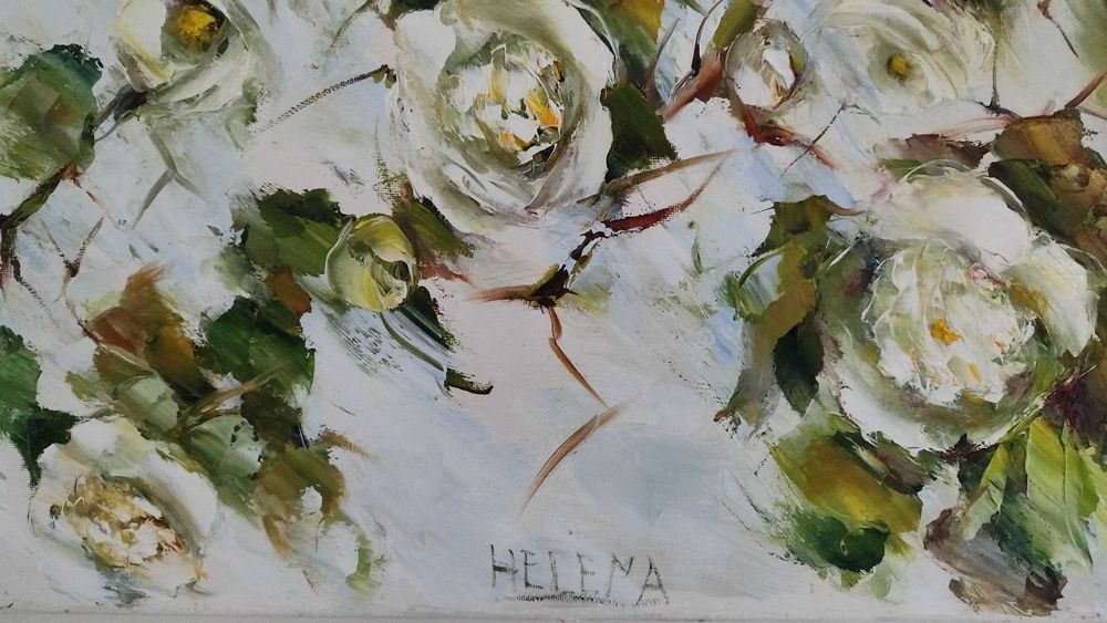 Quadro Helena Amaral - Rosas Desmaiadas