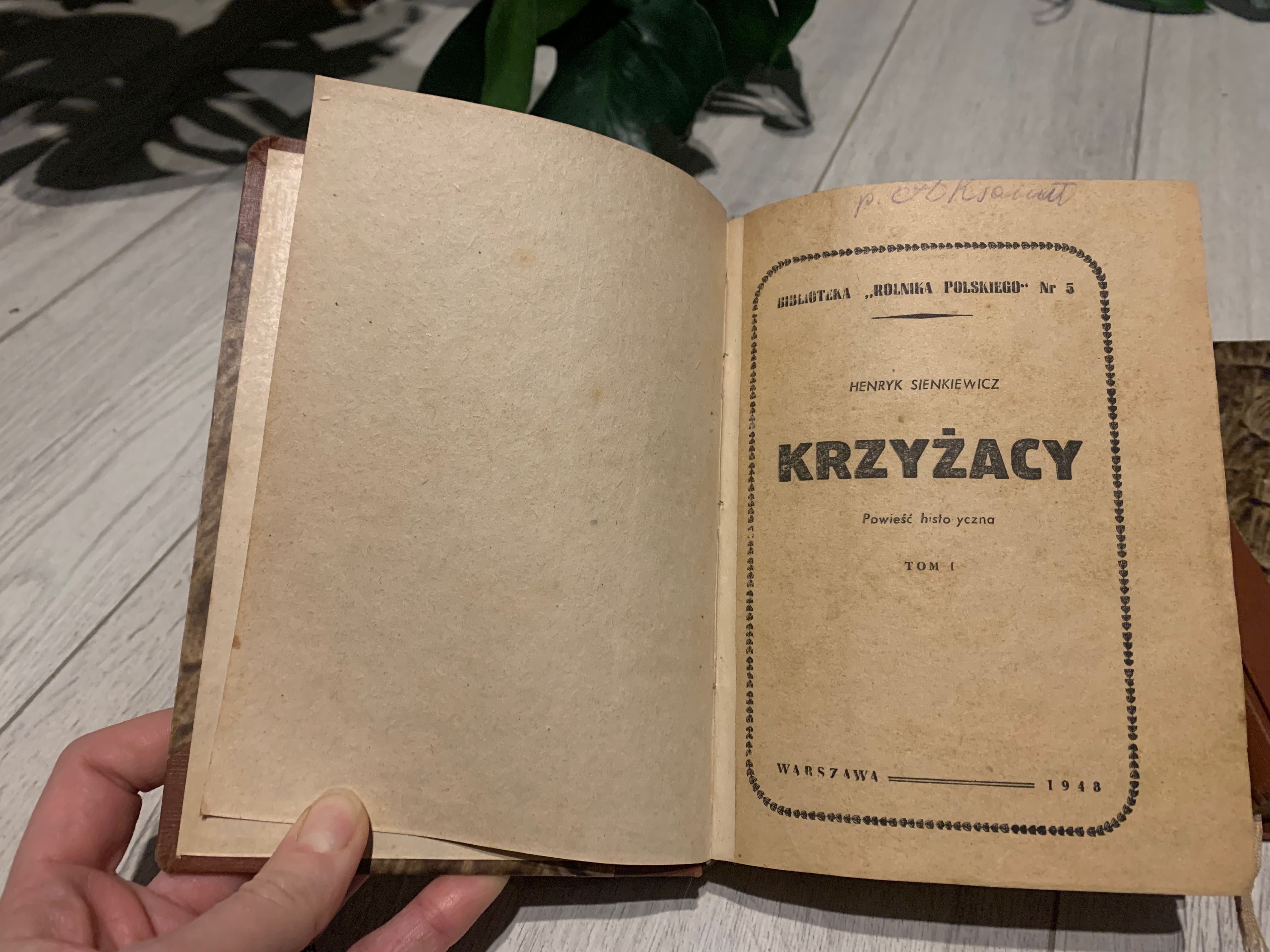 „Krzyżacy” Henryk Sienkiewicz rok wydania 1948 zabytek