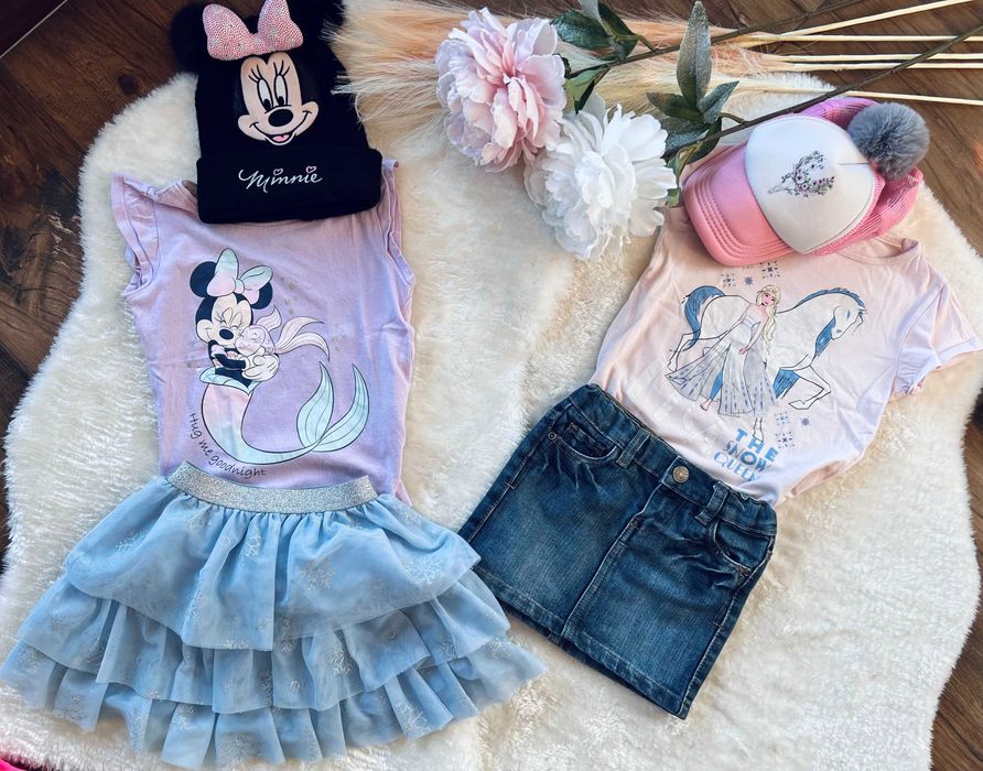 Duża paczka zestaw ubrań dla dziewczynki roz.98-104cm H&M Disney