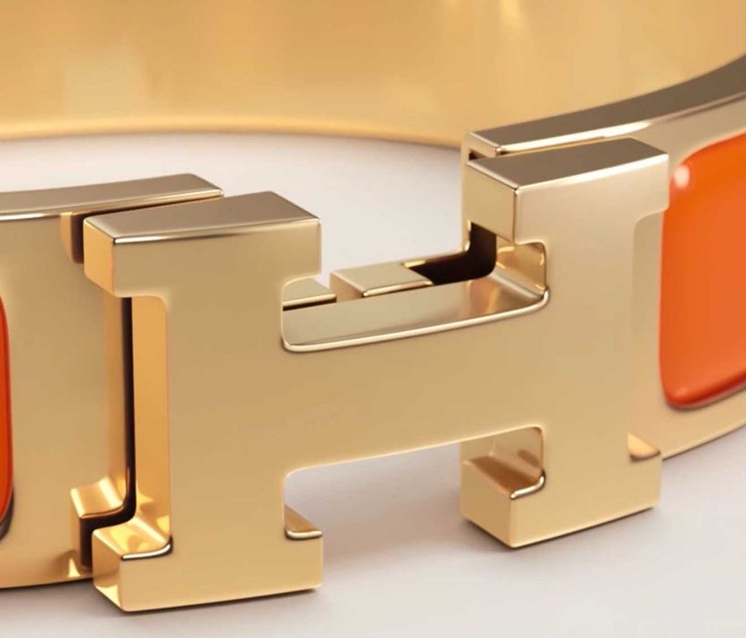 Bransoletka Hermes Clic H - pomarańczowa, nowa