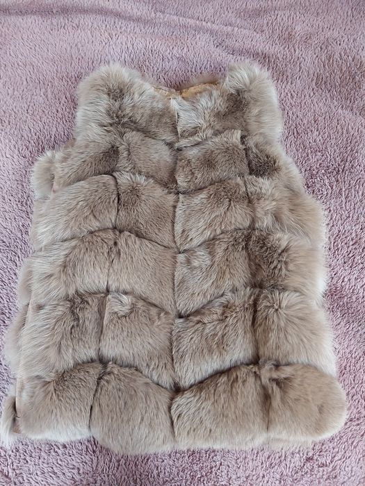 Женская меховая жилетка из песца песцовая жіноча жилетка mexx