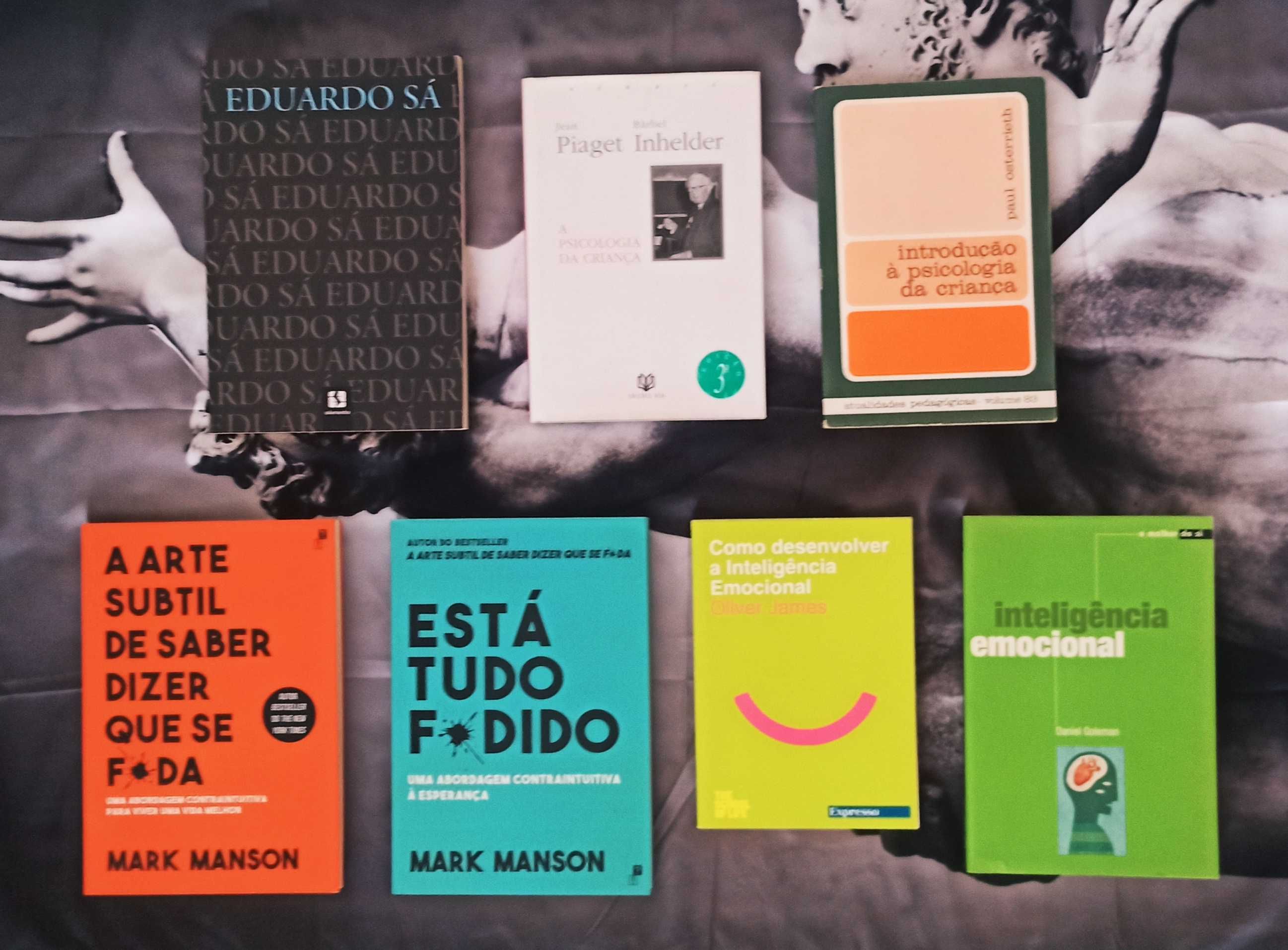 Livros: psicologia, pedagogia, autoajuda...