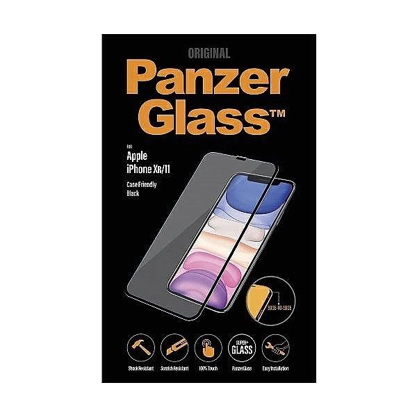 Szkło hartowane PanzerGlass E2E Super+ na iPhone XR / 11 - z czarną ra