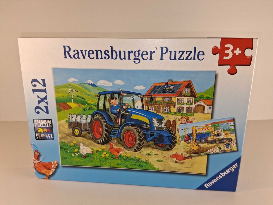 B078 Ravensburger Puzzle Traktor Budowa 2x12 Elementów