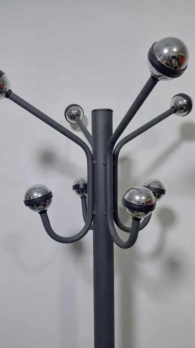 Bengaleiro Cabideiro de pé Cilindro H-12 - 8 ganchos. Grafite metal