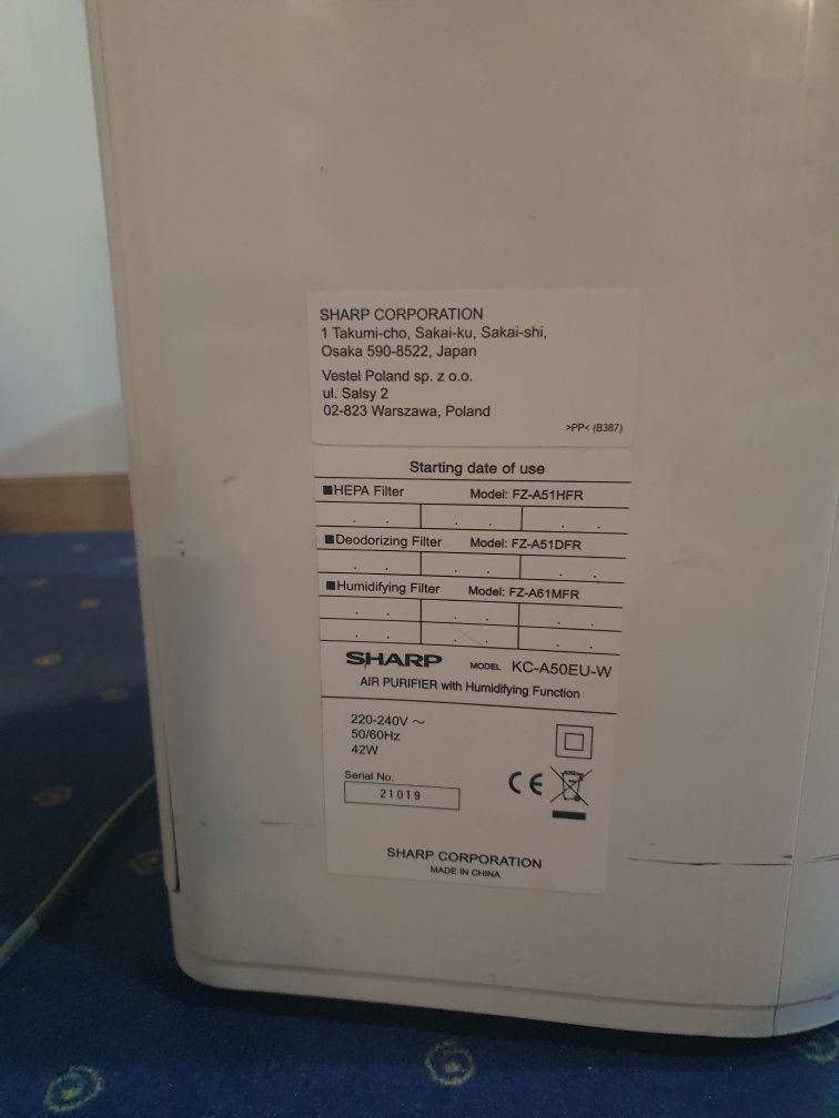 Oczyszczacz powietrza Sharp