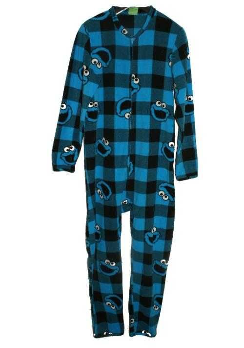 Cookie Monster Ulica Sezamkowa ONESIE kombinezon męski piżama polar M
