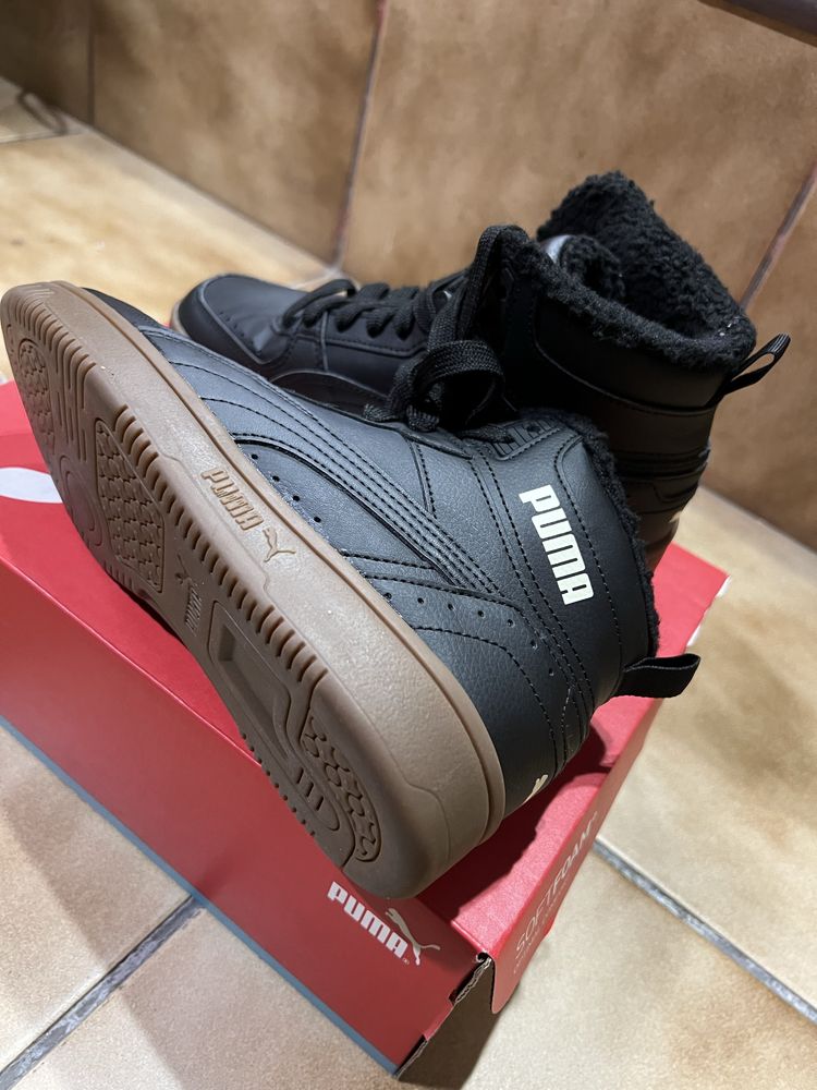 Кросівки Puma Rebound Joy fur оригінал чорні нові жіночі утеплені V6